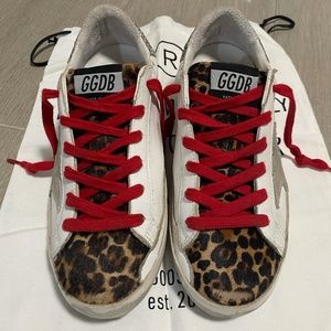 GOLDEN GOOSE SUPERSTAR LEOPARD SNEAKERS - SIZE 36